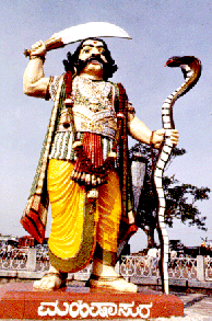 mahisha-asura statue in mysore